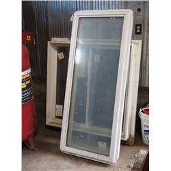 2 Plastic Edged Windows 42" by 42"  and 24" by 60"