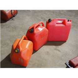 3 Plastic Gas Cans