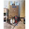 Image 1 : Cabinet (29 by 12") with Contents, Fire Extinguisher, Hydraulic Hose and Misc
