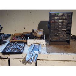 Organizer with Contents, Sockets, Chains, Hand Tools and Misc