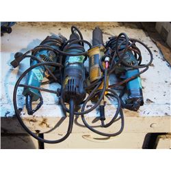 2 Angle Grinders (one not working), Dewalt Grinder (Working) and Makita Grinder (Working)