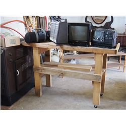 TV, Sirius Radio, Radio, Wooden Stand and Heater