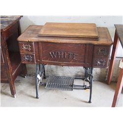 Vintage White Sewing Machine