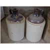Image 6 : 2 Whiskey Jugs and Salt Slaze Crock with Hair Cracks