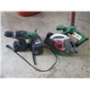 Image 1 : Hitachi Cordless Circular Saw with Battery and Charger Plus Hitachi Cordless Drill with Battery