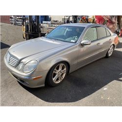 2004 MERCEDES E 500 4MATIC, 4DR SEDAN, SILVER, VIN # WDBUF83J64X116284