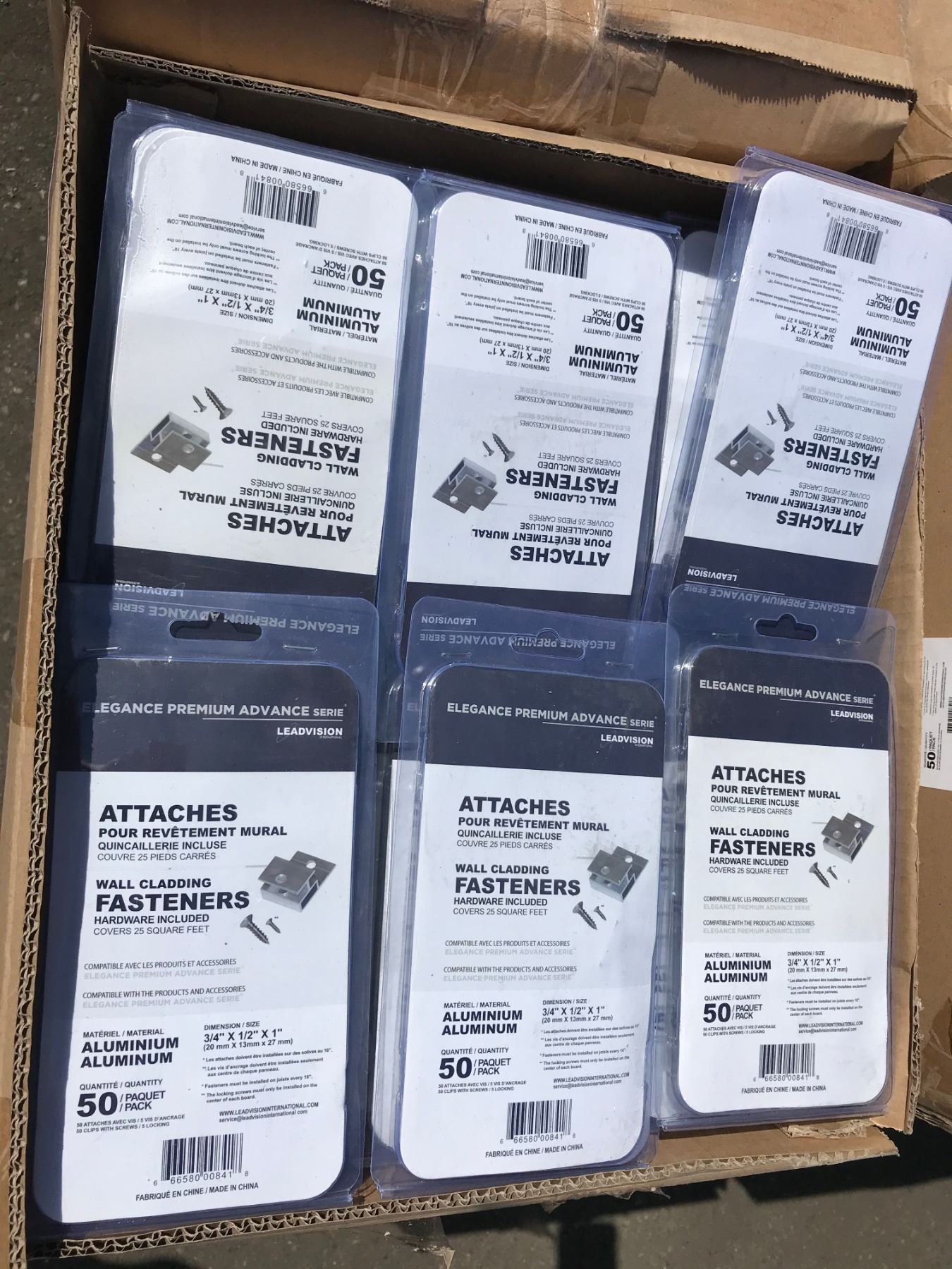 PALLET OF 30 BOXES 50 PIECE LEADVISION INTERNATIONAL WALL CLADDING ...