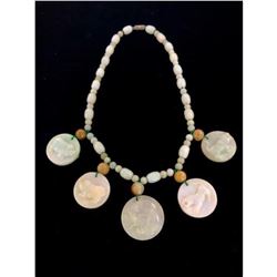 Jade Beaded 5 Zodiac Medallion Necklace