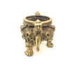 Image 2 : Large Two-Handled Foo Dog & Dragon Decorated Lion Footed Brass Censor
