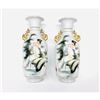 Image 1 : Pair Of Asian Vases With Gold Tone Finials