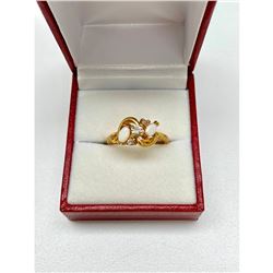 Ladies .12ct Marquise Cut White Opal set in 18K Gold Plated Ring