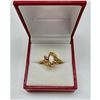 Image 1 : Ladies .10ct Marquise Cut White opal set in 18K Gold Plated Ring