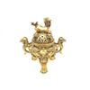 Image 2 : Large Marked Lidded Dragon & Foo Dog Decorated Brass Censor
