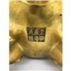 Image 5 : Large Marked Lidded Dragon & Foo Dog Decorated Brass Censor