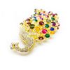 Image 3 : Large Royal Multi-Color Jewel Peacock Broach