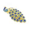 Image 3 : Large Royal Blue Jewel Peacock Broach