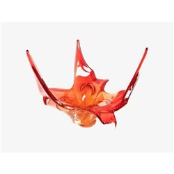 Radiant Orange Blown Art Glass