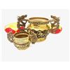 Image 1 : Pair Of Matching Brass Dragon Urns