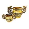 Image 2 : Pair Of Matching Brass Dragon Urns