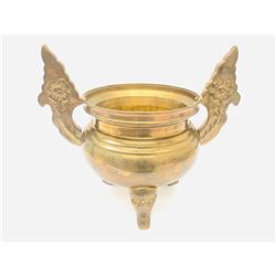 Large Two-Handled Floral Design Footed Censor