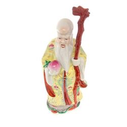 Stamped Chinese Porcelain Famille Rose Shou Xing Figure - God Of Longevity