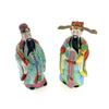 Image 1 : Stamped Famille Rose Porcelain Figures Of Fu Xing & Lu Xing