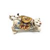 Image 1 : Porcelain Hand-Painted Chinese Tiger With Gold Painted Ingot On It's Back