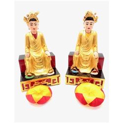 Pair Of Twin Asian Lady Statues