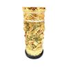 Image 2 : Gold Tone Dragon Vase Decorated With Semi-Precious Red, Blue & Pink Stones