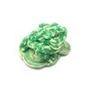 Image 2 : Green And WhiteÂ Jin Chan - Money Toad With Red Semi-Precious Stones