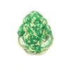 Image 3 : Green And WhiteÂ Jin Chan - Money Toad With Red Semi-Precious Stones
