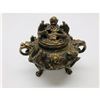Image 3 : Asian 3 Footed Marked Dragon Incense Burner with Dual Dragon Lid