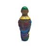 Image 3 : Beautiful Chinese Landscape Brass Hand-Painted Snuff Bottle With Spoon.Â