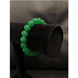 This Beautifully Crafted Asian Green Jade Beaded Bracelet