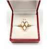 Image 1 : Ladies .32ct Oval Cut White Opal set in 18K Gold Plated Ring