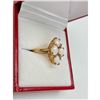 Image 3 : Ladies .32ct Oval Cut White Opal set in 18K Gold Plated Ring
