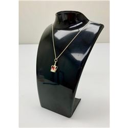 Crown Jewel Style Pendant on 925 Silver Chain