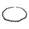 Image 1 : Akoya Black Pearl Ladies Hand Knotted Necklace With 53 Pearls With Hook Clasp