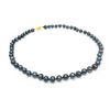 Image 3 : Akoya Black Pearl Ladies Hand Knotted Necklace With 53 Pearls With Hook Clasp