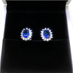 Lady Dianne Inspired Tanzanite Earrings Set With LED Ring Box