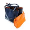 Image 2 : Blue Genuine Leather Stitched Designer Made Purse
