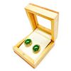 Image 2 : Enchanting Pair of Ladies 1.78ct Oval Cut Canadian Jade Stone in 18KT Gold Plated Mount
