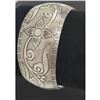 Image 2 : Single Flower Design Tibetan Silver Bangle Cuff