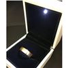 Image 2 : 18kt Gold Plated Size 10 Men's Cross Band Ring With LED Enameled Ring Box