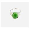 Image 1 : Jade Ring Surrounded With Semi-Precious Stones On A S925 Stamped Band