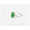 Image 2 : Jade Ring Surrounded With Semi-Precious Stones On A S925 Stamped Band