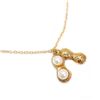 Image 2 : Ladies Peanut Double Pearl 18kt Gold Plated Necklace