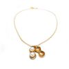 Image 4 : Ladies Peanut Double Pearl 18kt Gold Plated Necklace