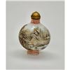Image 1 : Hand Painted Snow-covered Landscape Statue Snuff Bottle