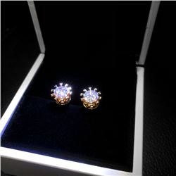 Wedding Stud Earrings 18 Karat Gold Plated